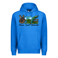 True Royal Peace Love Peacock Premium Hoodie - LillyAllenDesigns