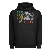 Pigment Black mens reel cool step dad fishing funny fathers day Urban Hoodie - linhVisuals