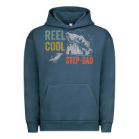 Pigment Midnight Navy mens reel cool step dad fishing funny fathers day Urban Hoodie - linhVisuals