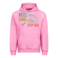 Fuchsia Pink mens reel cool step dad fishing funny fathers day Urban Hoodie - linhVisuals