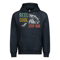 Navy mens reel cool step dad fishing funny fathers day Urban Hoodie - linhVisuals