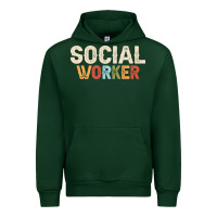Forest Green Social Worker Job Occupation Funny Birthday Urban Hoodie - linhVisuals