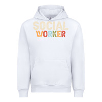 White Social Worker Job Occupation Funny Birthday Urban Hoodie - linhVisuals
