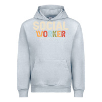 Heather Grey Social Worker Job Occupation Funny Birthday Urban Hoodie - linhVisuals