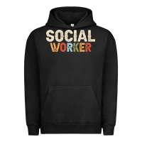 Pigment Black Social Worker Job Occupation Funny Birthday Urban Hoodie - linhVisuals