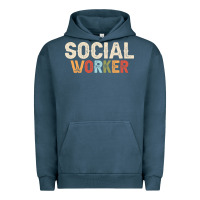 Pigment Midnight Navy Social Worker Job Occupation Funny Birthday Urban Hoodie - linhVisuals