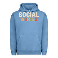 Pigment Pebble Blue Social Worker Job Occupation Funny Birthday Urban Hoodie - linhVisuals