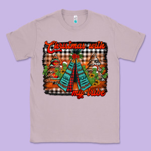 Christmas With My Tribe Classic Tee Designed By Jasminsmagicworld