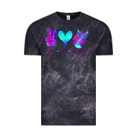 Cloud Black Peace Love Mermaid Vintage Tee - Jasminsmagicworld