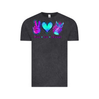 Vintage Black Peace Love Mermaid Vintage Tee - Jasminsmagicworld