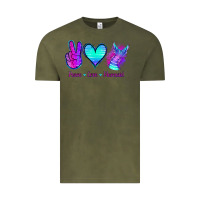 Vintage Olive Peace Love Mermaid Vintage Tee - Jasminsmagicworld