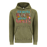 She Works Willingly With Her Hands Vintage Hoodie | Teevron