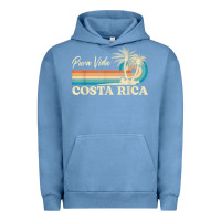 Pigment Pebble Blue costa rica retro beach vacation costa rica souvenir beach t shirt Urban Hoodie - linhVisuals