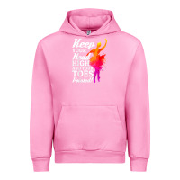 Fuchsia Pink ballet dancer keep head high toes pointed ballerina teacher Urban Hoodie - linhVisuals