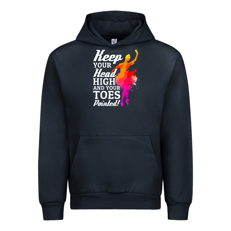 Ballet Dancer Keep Head High Toes Pointed Ballerina Teacher Urban Hoodie by linhVisuals | Teevron