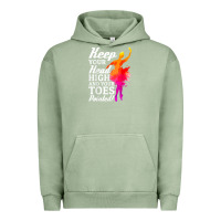 Pigment Oil Green ballet dancer keep head high toes pointed ballerina teacher Urban Hoodie - linhVisuals