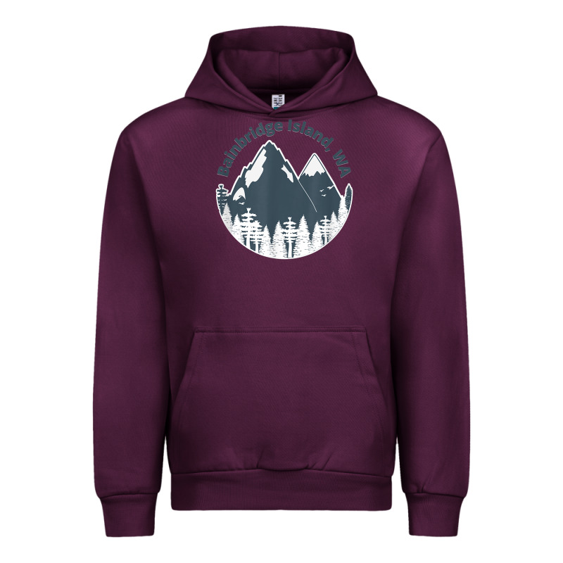 Bainbridge Island Wa Mountains Hiking Climbing Camping Urban Hoodie by linhVisuals | Teevron