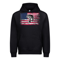 Black bass fishing distressed american flag essential Urban Hoodie - linhVisuals
