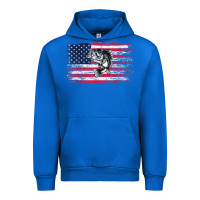 Cobalt bass fishing distressed american flag essential Urban Hoodie - linhVisuals
