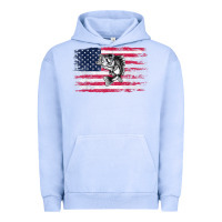Pigment Grape Ice bass fishing distressed american flag essential Urban Hoodie - linhVisuals