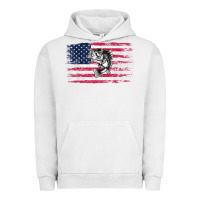 Pigment Lunar Rock bass fishing distressed american flag essential Urban Hoodie - linhVisuals