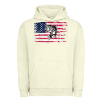 Pigment Pistachio bass fishing distressed american flag essential Urban Hoodie - linhVisuals