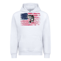 White bass fishing distressed american flag essential Urban Hoodie - linhVisuals
