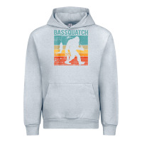 Heather Grey bassquatch! funny bigfoot fishing outdoor retro Urban Hoodie - linhVisuals