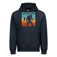 Navy bassquatch! funny bigfoot fishing outdoor retro Urban Hoodie - linhVisuals