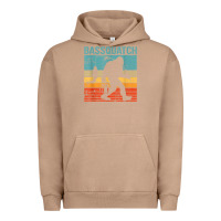 Pigment Burro bassquatch! funny bigfoot fishing outdoor retro Urban Hoodie - linhVisuals