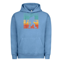 Pigment Pebble Blue bassquatch! funny bigfoot fishing outdoor retro Urban Hoodie - linhVisuals