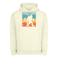 Pigment Pistachio bassquatch! funny bigfoot fishing outdoor retro Urban Hoodie - linhVisuals