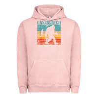 Pigment Salmon bassquatch! funny bigfoot fishing outdoor retro Urban Hoodie - linhVisuals