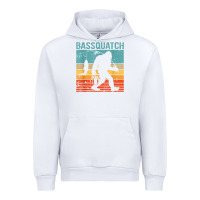White bassquatch! funny bigfoot fishing outdoor retro Urban Hoodie - linhVisuals