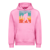 Fuchsia Pink bassquatch! funny bigfoot fishing outdoor retro Urban Hoodie - linhVisuals