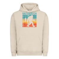 Pigment French Oak bassquatch! funny bigfoot fishing outdoor retro Urban Hoodie - linhVisuals