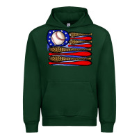 Forest Green leopard baseball flag3 Urban Hoodie - JahusDesignShop