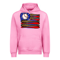 Fuchsia Pink leopard baseball flag3 Urban Hoodie - JahusDesignShop