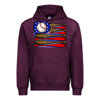 Mauve Wine leopard baseball flag3 Urban Hoodie - JahusDesignShop