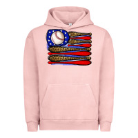 Pigment Salmon leopard baseball flag3 Urban Hoodie - JahusDesignShop