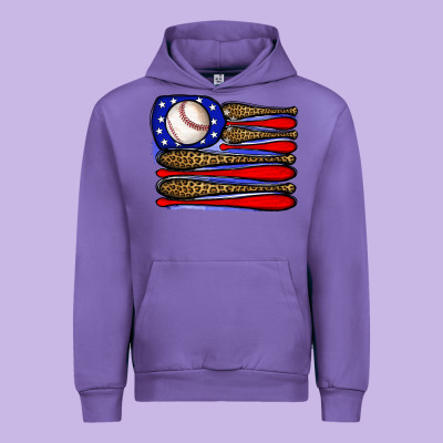 Leopard Baseball Flag3 Urban Hoodie Designed By Jahusdesignshop