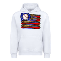 White leopard baseball flag3 Urban Hoodie - JahusDesignShop