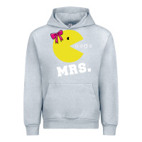 Heather Grey Mrs Pacman Urban Hoodie - linhVisuals