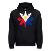 Black philippine flag hoodie pinoy flag filipino shirt pinoy sun Urban Hoodie - linhVisuals