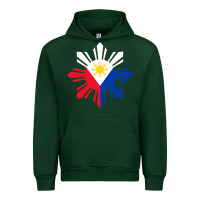 Forest Green philippine flag hoodie pinoy flag filipino shirt pinoy sun Urban Hoodie - linhVisuals