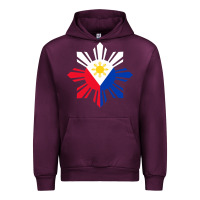 Mauve Wine philippine flag hoodie pinoy flag filipino shirt pinoy sun Urban Hoodie - linhVisuals