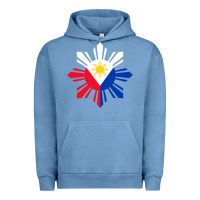 Pigment Pebble Blue philippine flag hoodie pinoy flag filipino shirt pinoy sun Urban Hoodie - linhVisuals
