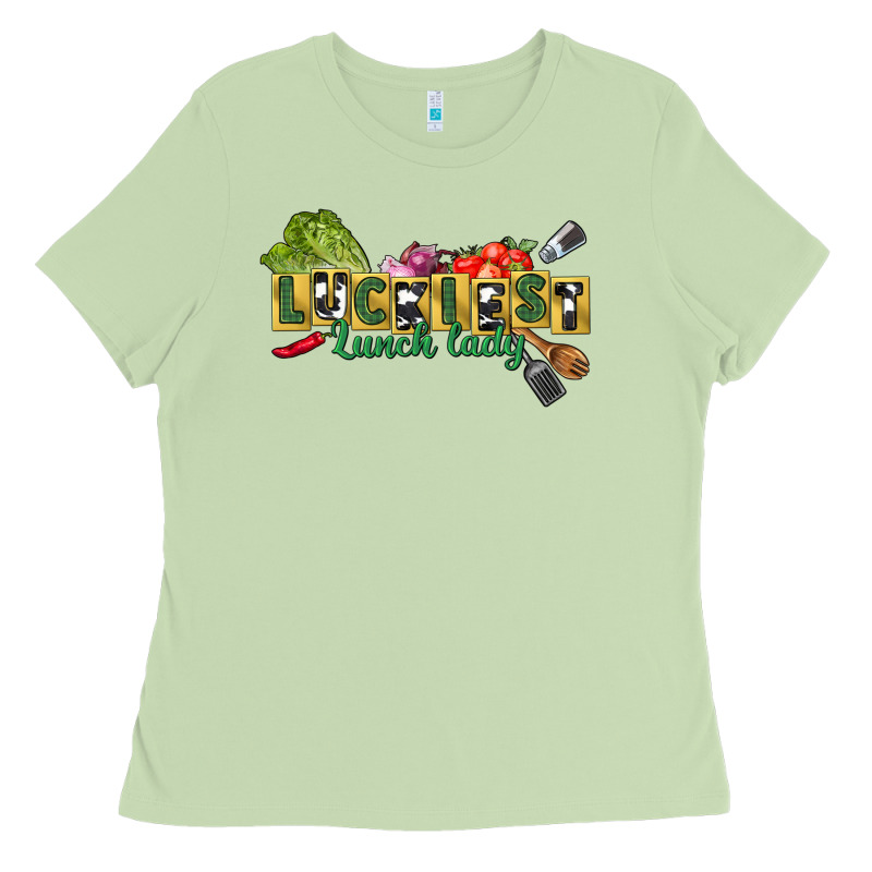 Luckiest Lunch Lady St. Patrick's Day Ladies Tee by CowGirlArtShop | Teevron