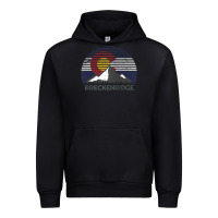 Black breckenridge colorado x co flag mountain peak raglan baseball tee Urban Hoodie - linhVisuals