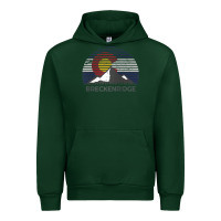Forest Green breckenridge colorado x co flag mountain peak raglan baseball tee Urban Hoodie - linhVisuals